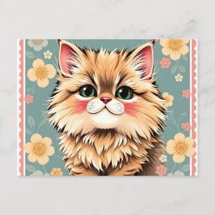Playful Persian Cat Postcard