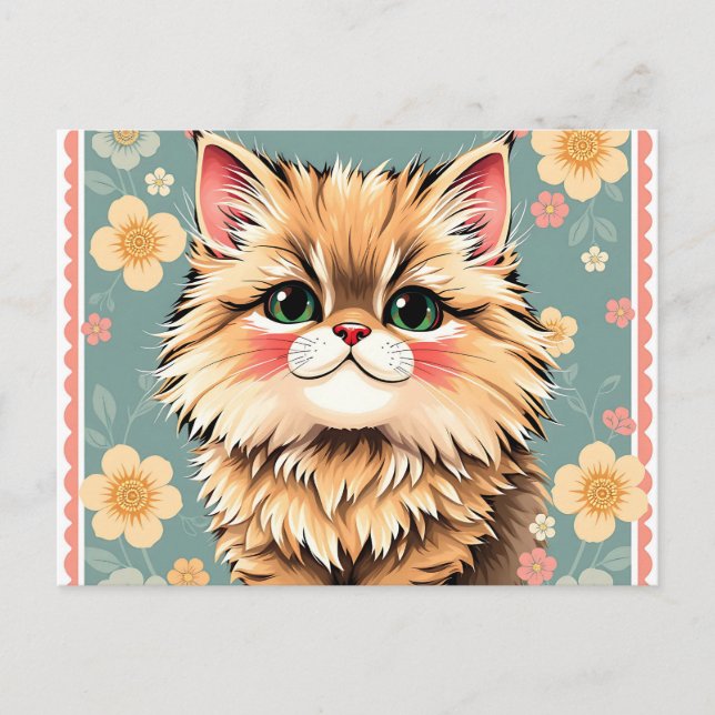 Playful Persian Cat  Postcard (Front)