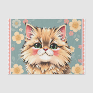 Playful Persian Cat  Tissue Paper