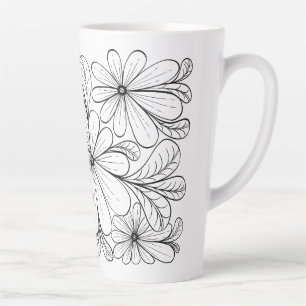 Playful Petals Latte Mug
