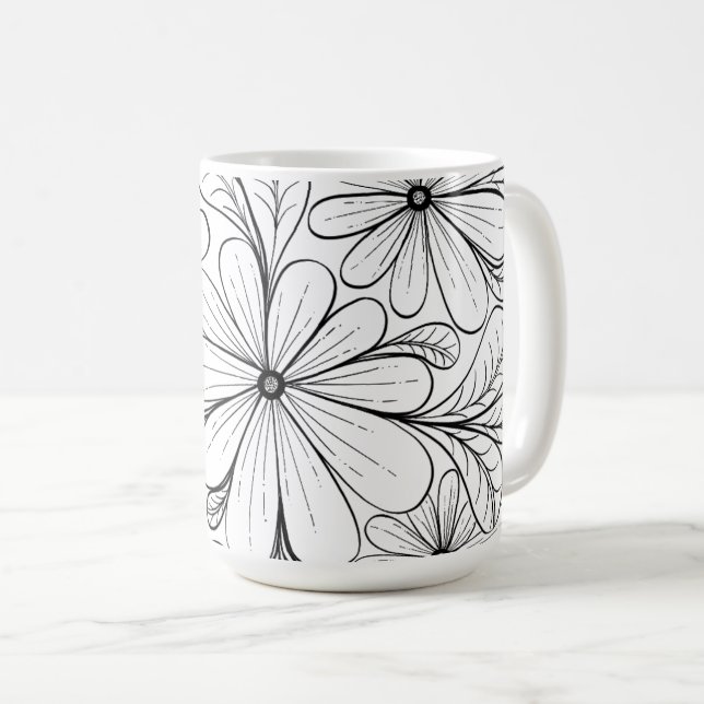 Playful Petals Mug (Front Right)