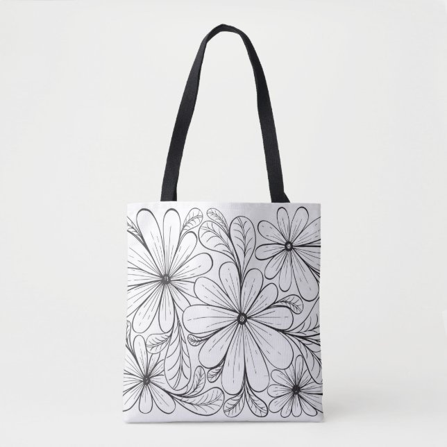 Playful Petals Tote Bag (Front)