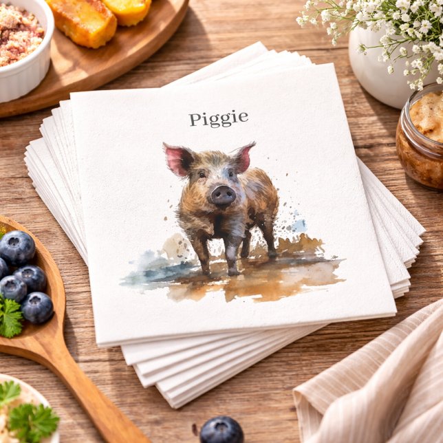 Playful Piglet, custom Napkin (Creator Uploaded)