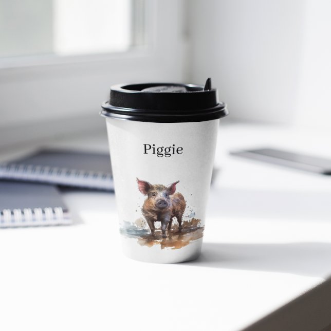 Playful Piglet, custom Paper Cups (Creator Uploaded)