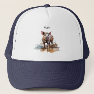 Playful Piglet, custom Trucker Hat