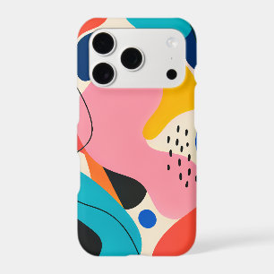 Playful Pink Teal Blue Organic Abstract