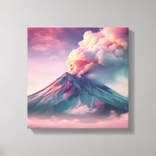  Playful Pink Volcano Eruption Canvas Print