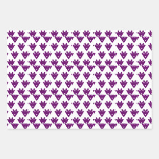 Playful Pixel Faces – Retro-Inspired Geometric Cha Wrapping Paper Sheet