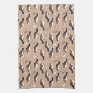 Playful Platypus Pattern Tea Towel