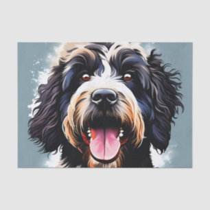 Playful Portuguese Water Dog Tissue Paper