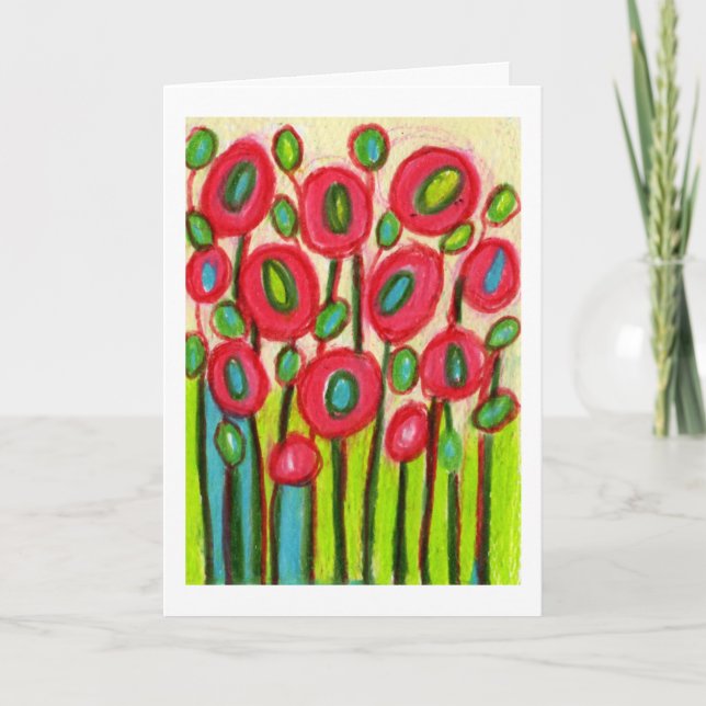 Playful Posies No 2 Thank You Card (Front)