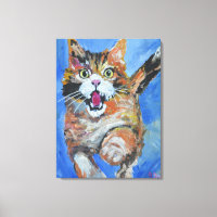 Playful Pouncing Calico Cat