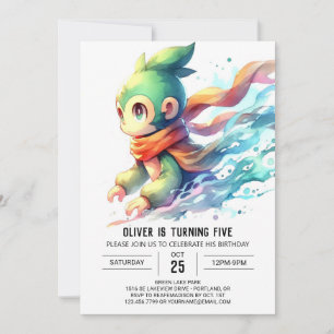 Playful Printable Monkey Birthday Invitation