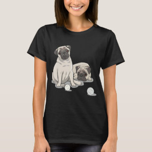 Playful Pug Design T-Shirt