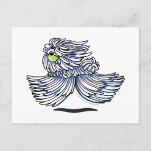 Playful Puli Komondor Postcard