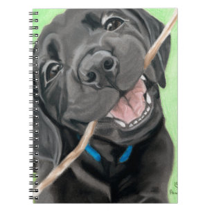 Playful Pup Black Lab Puppy Notebook