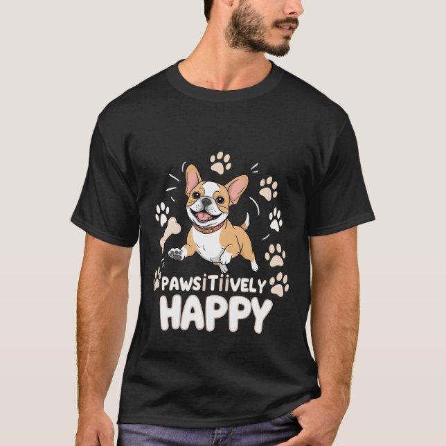 Playful Pup-Cute and Cheerful Dog Design T-Shirt (Front)