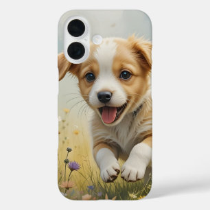 Playful Puppy in the Field iPhone / iPad case