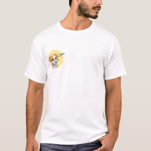 Playful Puppy & Paper Plane T-Shirt