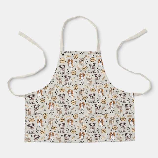Playful Puppy Parade Apron (Front)