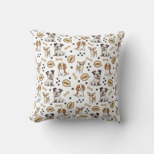 Playful Puppy Parade Cushion