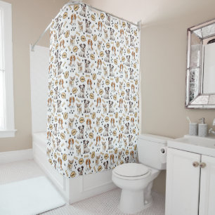 Playful Puppy Parade Shower Curtain