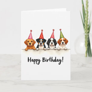 Playful Puppy Party Card