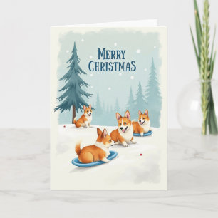 Playful Pups Christmas Card