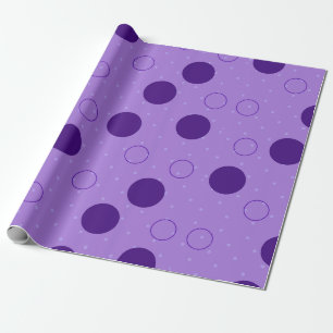 Playful Purple Circle Pattern Unique, Modern Gift Wrapping Paper