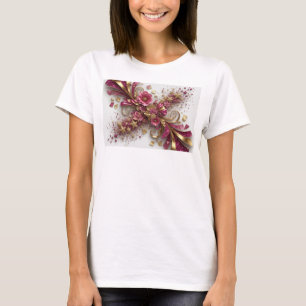Playful Red ABSTRACT ART Wearable Art T-Shirt
