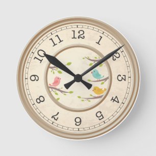Playful Red Cat and Mouse Wall Clock - Artistic 