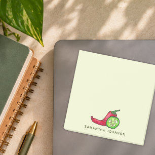 Playful Red Chile Pepper & Jalapeño Post-it Notes