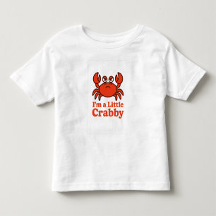 Playful Red Crab – “I’m a Little Crabby” Humour Toddler T-Shirt