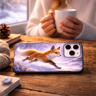 Playful Red Fox Snow Day iPhone 17 Pro Max Case - 