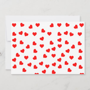 Playful Red Hearts  Invitation