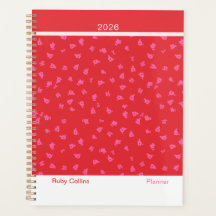 Playful Red Modern Floral