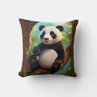 Playful Red Panda Adventure Cushion