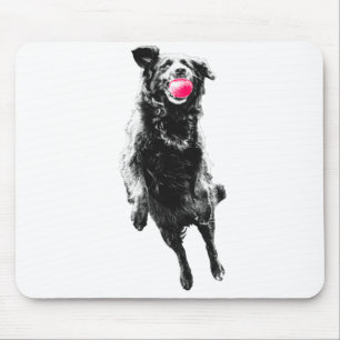 Playful red trace mouse pad