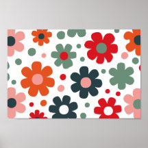 Playful Retro Flower Pattern