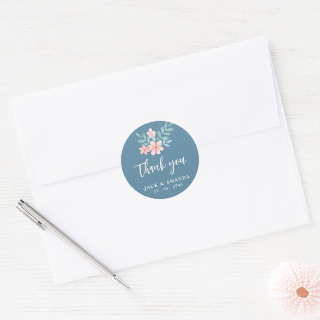 Playful Retro Pink Wedding stickers (Envelope)