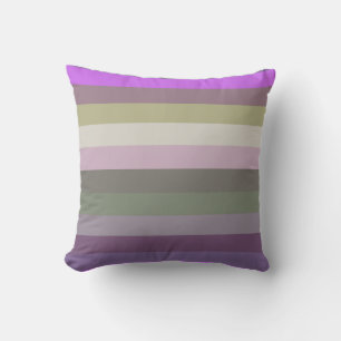 Playful Retro Pop Stripe Pattern Cushion