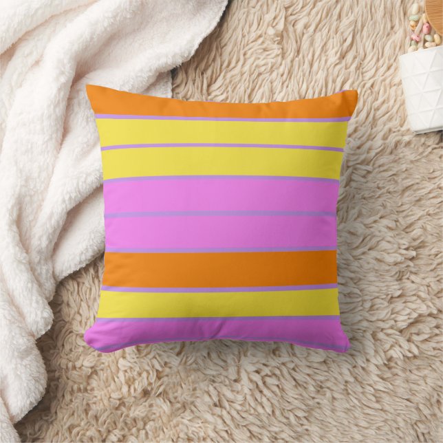 Playful Retro Rainbow Stripes for Custom Product Cushion (Blanket)