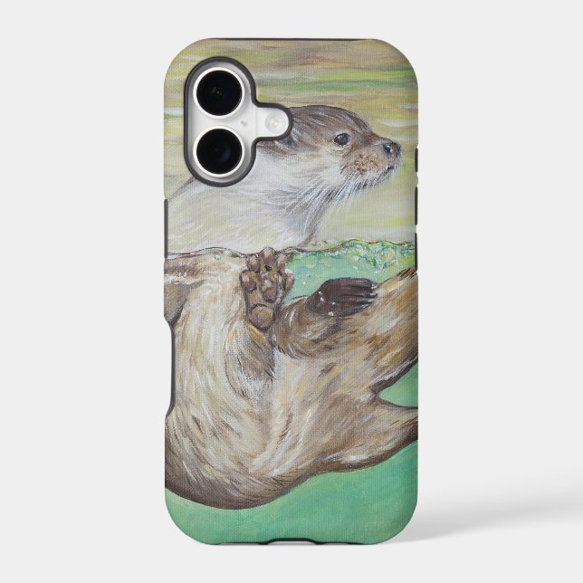 Playful River Otter Painting (Back)