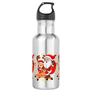 **"Playful Santa Claus Design – Fun and Festive Ch 532 Ml Water Bottle