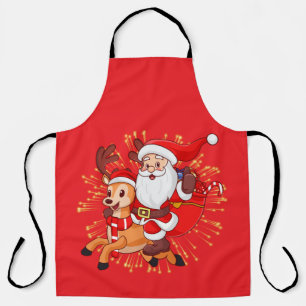 **"Playful Santa Claus Design – Fun and Festive Ch Apron