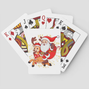**"Playful Santa Claus Design – Fun and Festive Ch Playing Cards