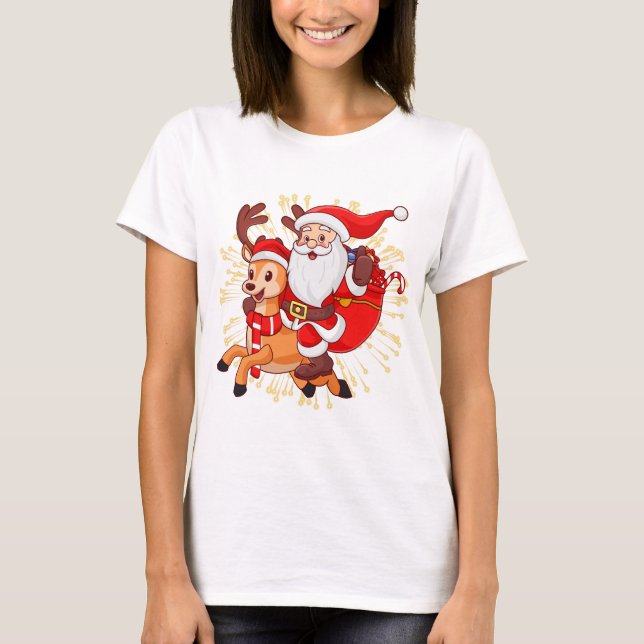 **"Playful Santa Claus Design – Fun and Festive Ch T-Shirt (Front)