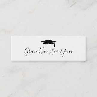 Playful Script Graduation Announcement Name Card