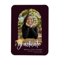 Playful Script Graduation Photo Announcement