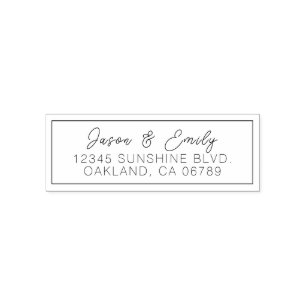 Playful Script Return Address Self Inking Stamp
